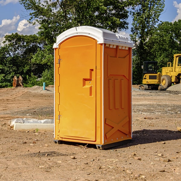 how often are the portable restrooms cleaned and serviced during a rental period in Durbin WV